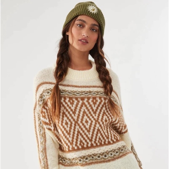 🔆O’NEILL🔆 Floyd Argyle COZY Warm, comfortable sweater knitted retro - Picture 8 of 16